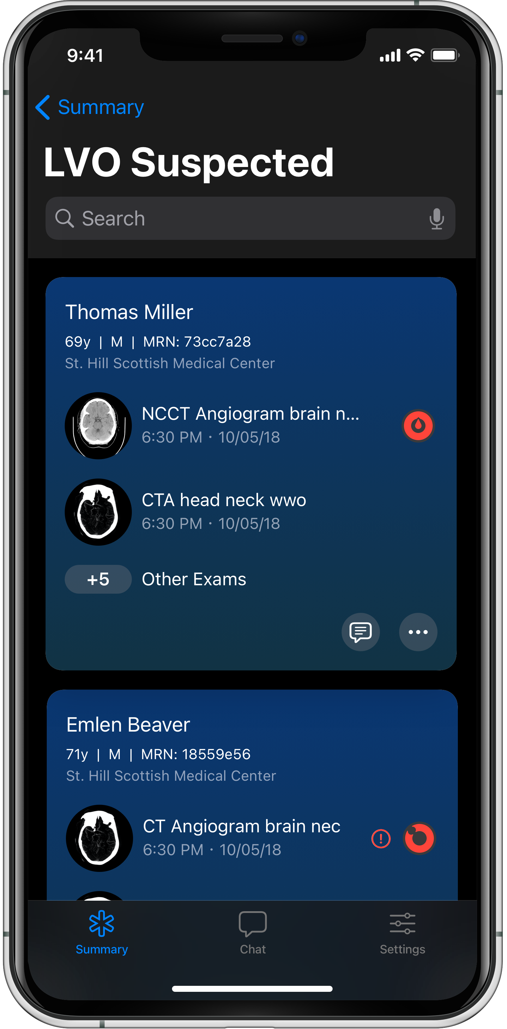 Viz app screen - communication
